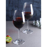 Set of 6 Bohemia Viola red wine glasses, 450ml lead-free crystal, bell-shaped design for enhanced aroma and elegance.