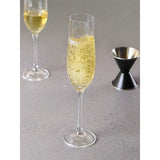 Set of 6 elegant Bohemia Viola champagne flutes, crafted from lead-free crystal, perfect for celebrating with style.