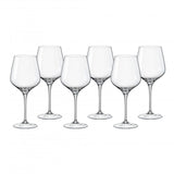 Set of 6 elegant Bohemia Rebecca wine and cocktail glasses, 540ml capacity, perfect for stylish entertaining and easy cleanup.