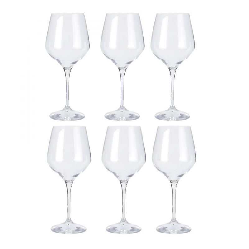 Elegant Bohemia Rebecca 540ml wine and cocktail glasses set of 6, perfect for enhancing drinks and stylish table settings.