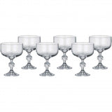 Elegant set of 6 Bohemia Claudia 200ml cocktail glasses, crafted from lead-free crystal with a diamond cut stem, ideal for any occasion.