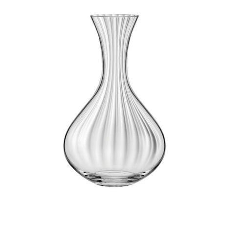 Elegant 1.5L crystal decanter featuring an optic design, perfect for serving wines and enhancing dining table aesthetics.