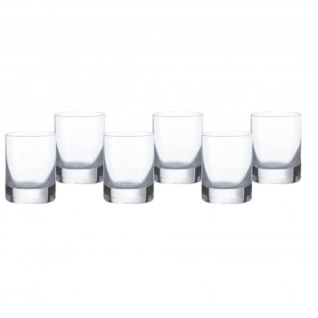 Set of 6 elegant 60ml Bohemia Barline double shot glasses, perfect for serving spirits at any occasion.