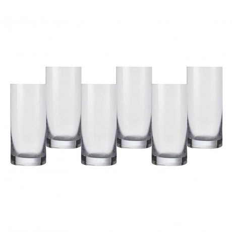 Set of 6 Bohemia Barline high ball glasses, 230ml, perfect for cocktails and elegant entertaining, dishwasher safe.