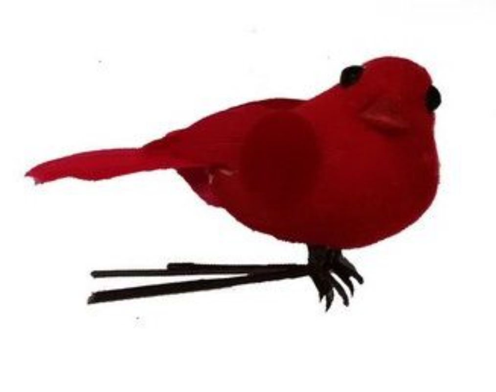 Set of 24 small red robin ornaments, perfect for festive decor, wreaths, or craft projects, adding charm and warmth.