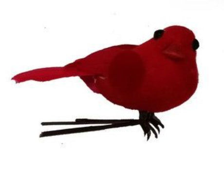 Set of 24 small red robin ornaments, perfect for festive decor, wreaths, or craft projects, adding charm and warmth.