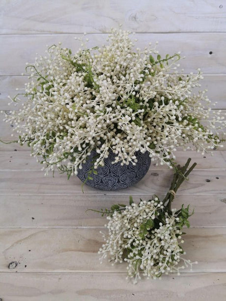 Cream artificial seed bundle x 4, perfect for stylish home decor, offering vibrant elegance without maintenance.