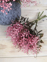 Vibrant pink artificial seed bundle set of four, perfect for stylish home decor and low-maintenance arrangements.