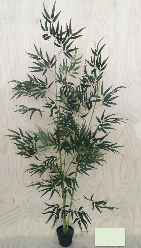 Lifelike 2m artificial bamboo tree with green stems and lush foliage, perfect for enhancing indoor decor and ambiance.
