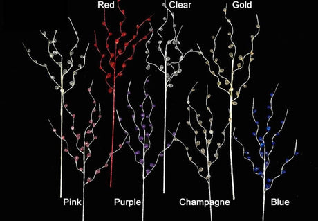 Delicate pink artificial crystal spray, perfect for floral arrangements and elegant home decor accents.