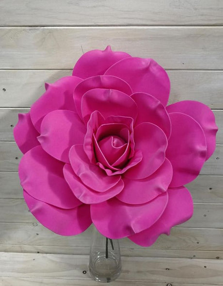 Stunning 40cm artificial diamond rose head with realistic petals and shimmering accents, perfect for elegant decor.