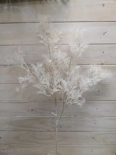 Artificial white rime grass spray set of 4, ideal for elegant decor and versatile floral arrangements.