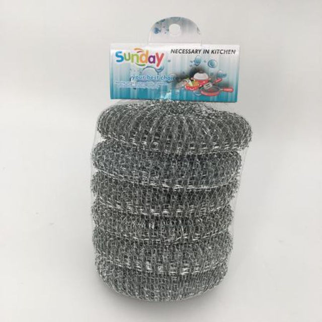 Stainless steel scourers set of 60, perfect for tackling tough kitchen grease without scratching surfaces.
