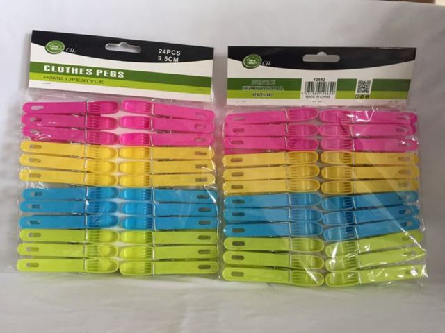 Premium 9.5cm pegs in bulk (288pcs) for laundry, crafts, and outdoor use; durable and secure grip for various projects.