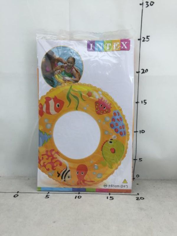 Vibrant set of 12 inflatable swimming rings, 61cm, perfect for summer fun, pool parties, and children's swimming lessons.