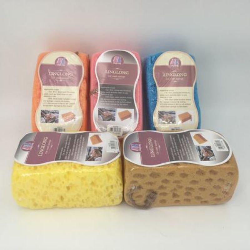 Assorted set of 12 car wash sponges, featuring soft materials and ergonomic designs for effective cleaning of various vehicles.