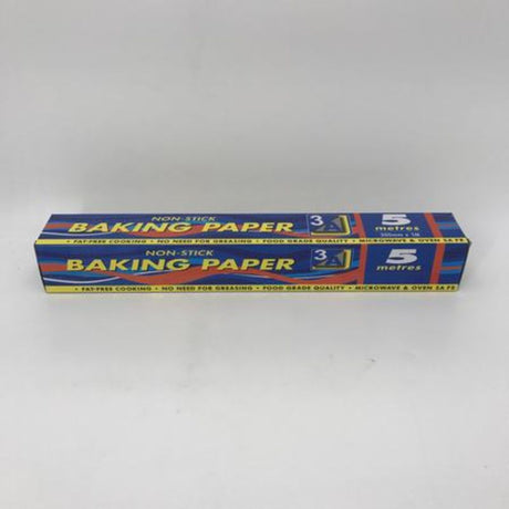 Non-stick baking paper, 300mm x 5m, set of 12, ideal for baking cookies, pastries, and roasting vegetables.