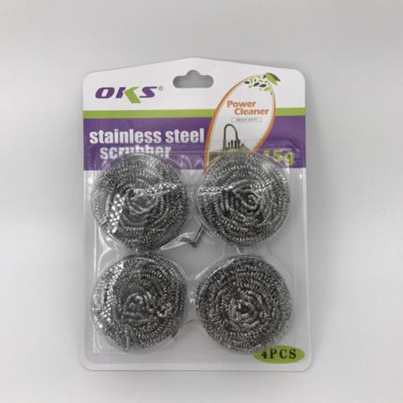 48 durable stainless steel scourers for tough cleaning of pots and pans without scratching surfaces. Ideal for kitchens.
