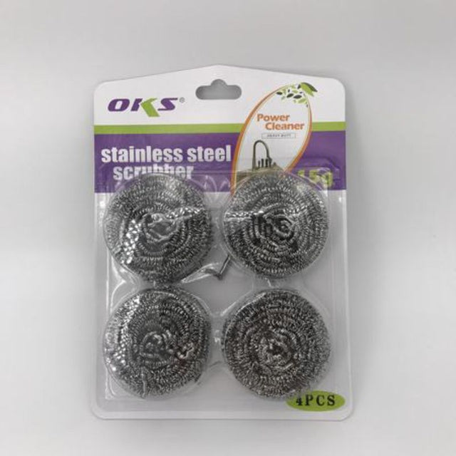 48 durable stainless steel scourers for tough cleaning of pots and pans without scratching surfaces. Ideal for kitchens.