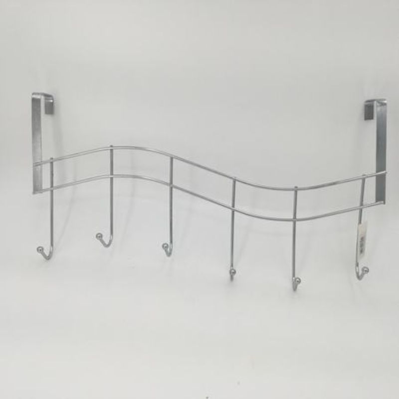 Set of 12 over door hooks for organizing coats, bags, and towels, designed for easy installation and maximal vertical storage.