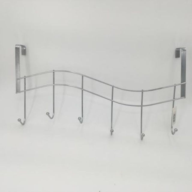 Set of 12 over door hooks for organizing coats, bags, and towels, designed for easy installation and maximal vertical storage.