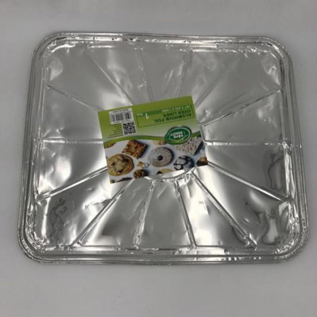 Set of 12 heavy-duty aluminum foil oven liners, 467MM, designed to catch spills and simplify oven cleanup.