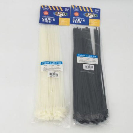 A bulk pack of 1200 durable 4 x 300mm cable ties for organizing, bundling, and securing items in various projects.