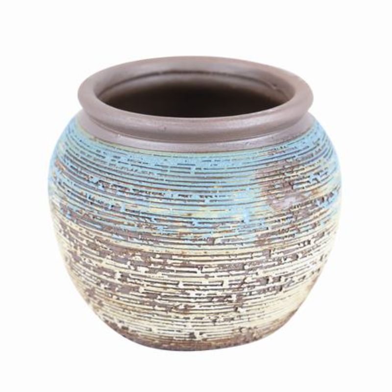 Set of 6 beautifully crafted ceramic pots, perfect for indoor plants and enhancing home decor with durability and style.