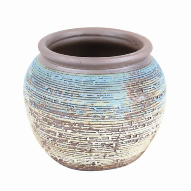 Set of 6 beautifully crafted ceramic pots, perfect for indoor plants and enhancing home decor with durability and style.