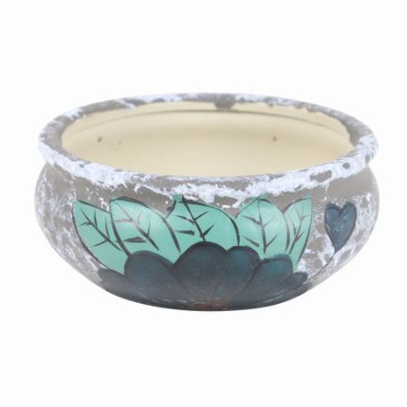 Set of 3 grey ceramic pots, 15cm x 6.5cm, perfect for indoor plants and stylish home decor.