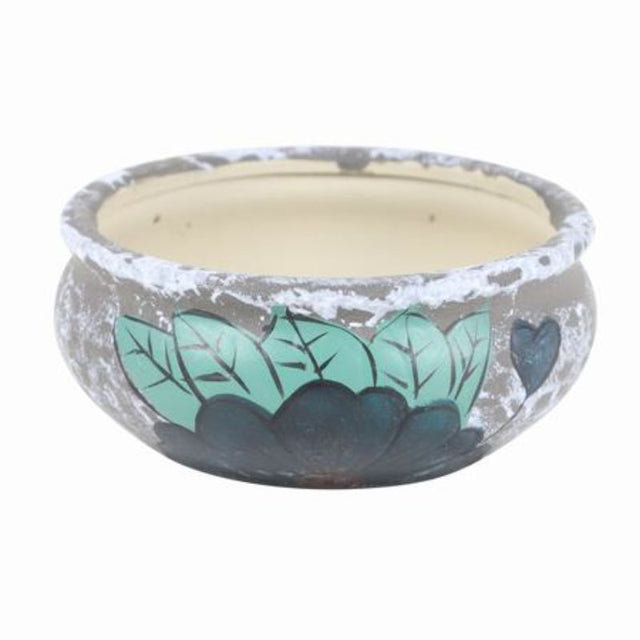 Set of 3 grey ceramic pots, 15cm x 6.5cm, perfect for indoor plants and stylish home decor.