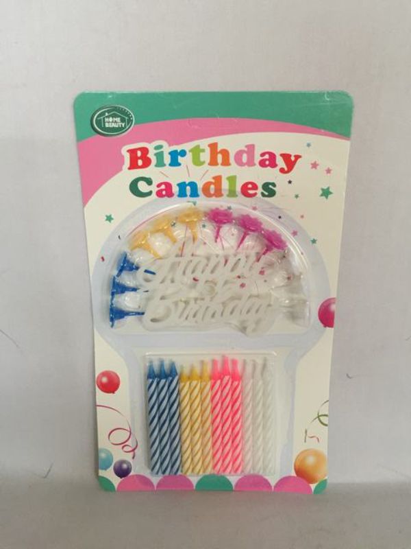 Vibrant pack of 12 birthday candles that add joy and sparkle to any cake, perfect for all ages and celebrations.