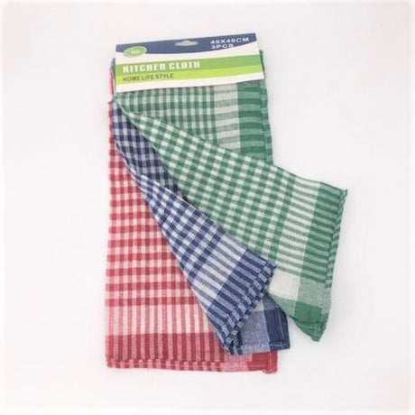 Set of 12 absorbent tea towels (40 x 40cm) ideal for drying dishes, handling pots, and enhancing kitchen decor.