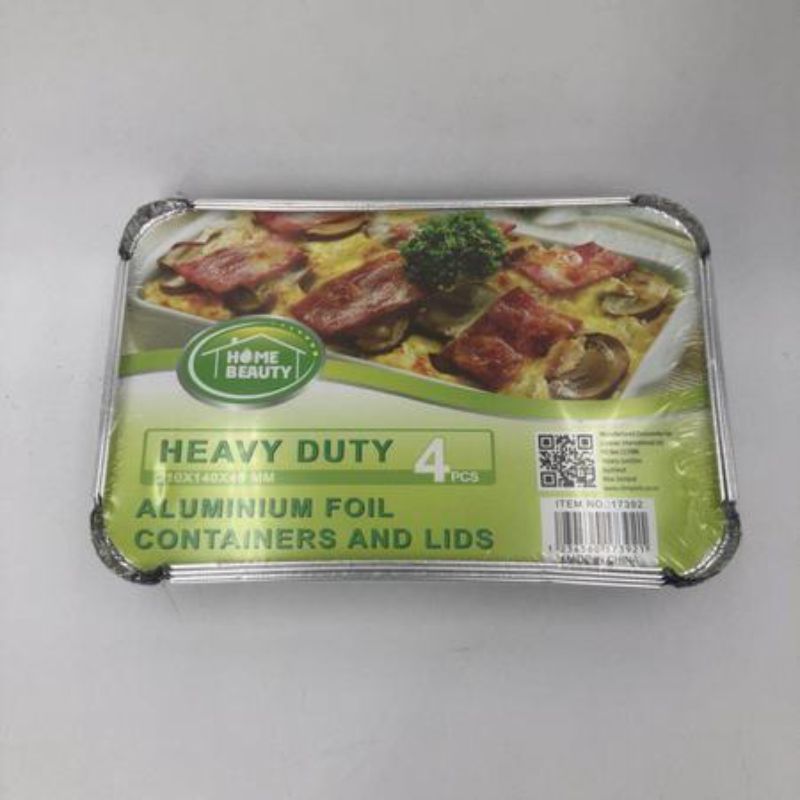 Premium 210mm aluminium foil containers with secure lids, ideal for meal prep, storage, and catering in convenient 12 packs.