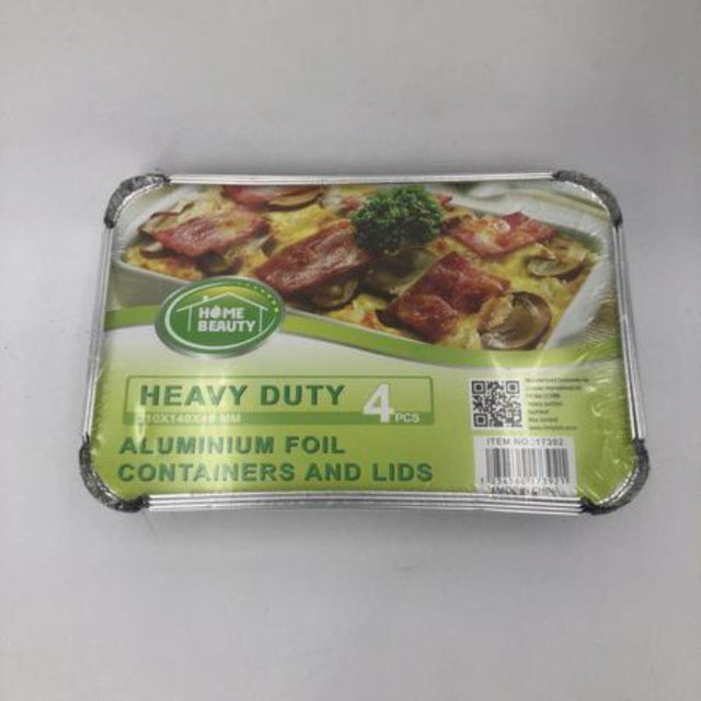 Premium 210mm aluminium foil containers with secure lids, ideal for meal prep, storage, and catering in convenient 12 packs.