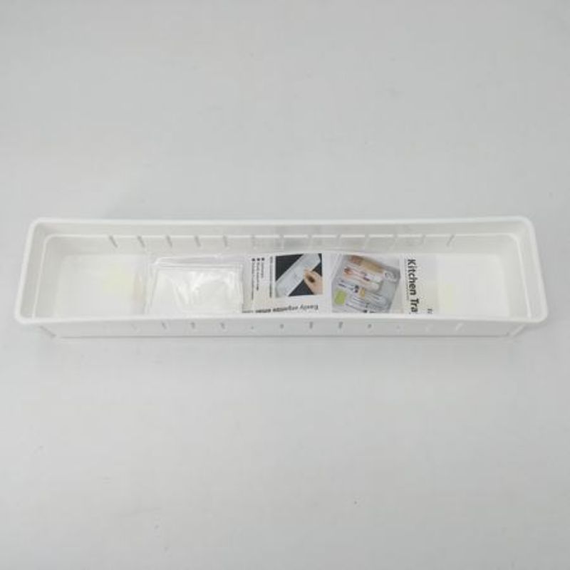 Set of 12 clear plastic organizers (35 x 8 x 5cm) for decluttering drawers and maximizing storage efficiency.