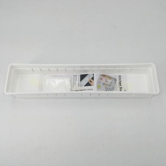 Set of 12 clear plastic organizers (35 x 8 x 5cm) for decluttering drawers and maximizing storage efficiency.