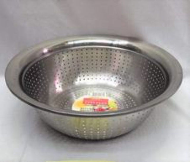 Set of 6 versatile 32cm sieve basins for rinsing, draining, and sifting; durable, stackable, and dishwasher safe.