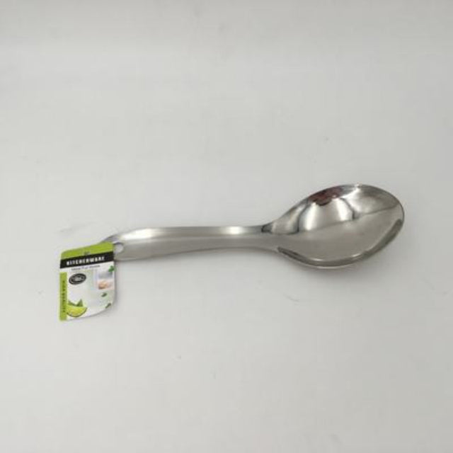 Set of 12 sleek stainless steel spoons, perfect for dining, serving, and adding modern elegance to any table setting.