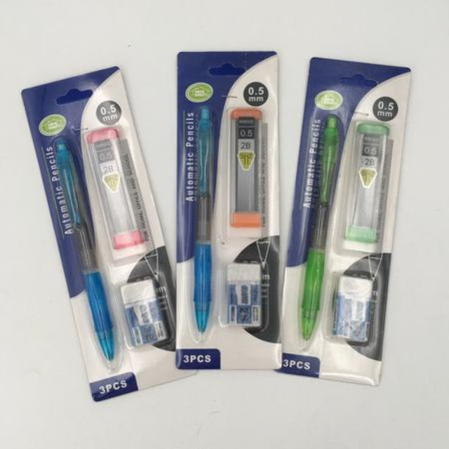 Set of 12 ergonomic mechanical pencils for precise writing and sketching, featuring vibrant colors and refillable fine leads.