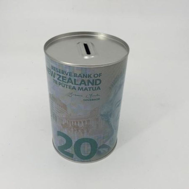 Set of 6 vibrant play money pots featuring realistic twenty-dollar notes for games and educational fun.