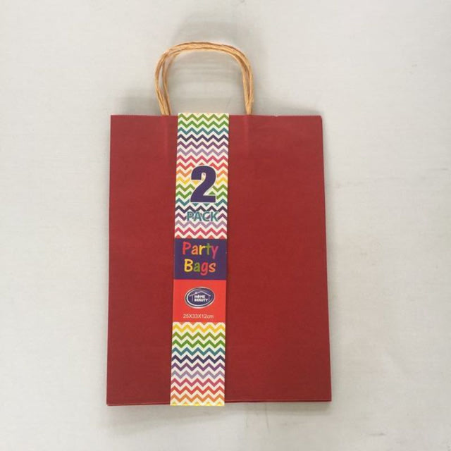 Vibrant red gift bags, 25 x 33 x 12 cm, perfect for any occasion, eco-friendly, pack of 24 for elegant gifting.