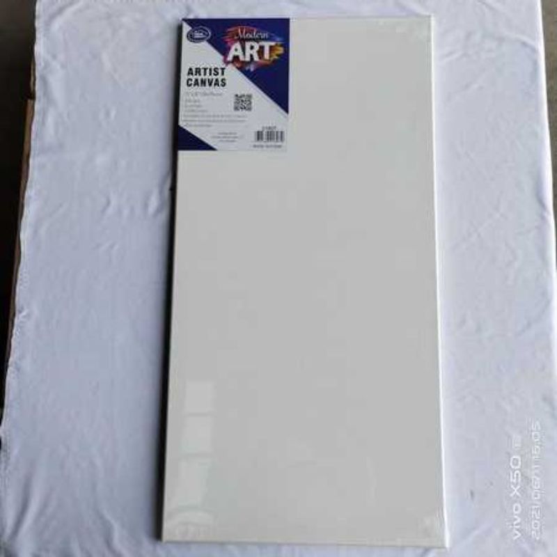 Set of 6 premium 38x76CM artist canvases for acrylic, oil, and mixed media, designed for durability and superior paint absorption.