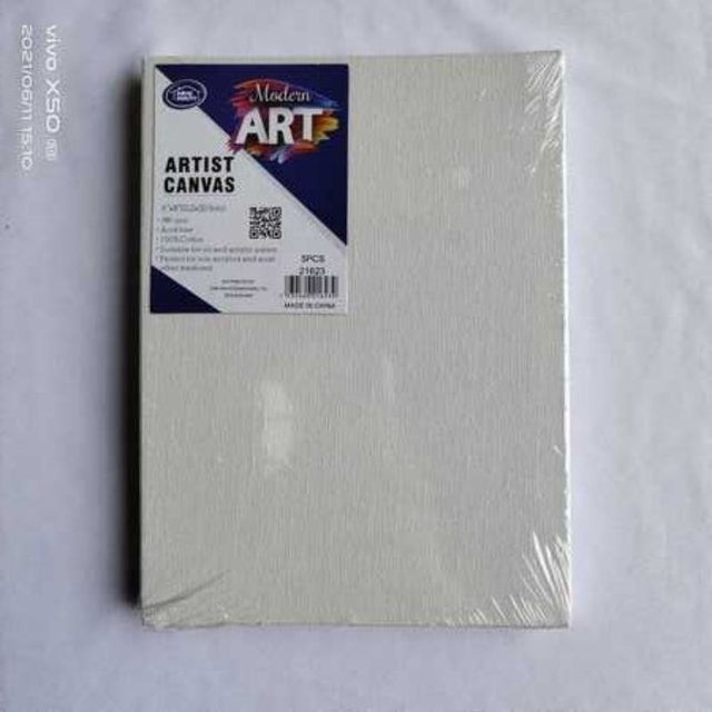 Premium artist canvas pack of 6, sized 15.2 x 20.3CM, perfect for oil, acrylic, and mixed media artwork.