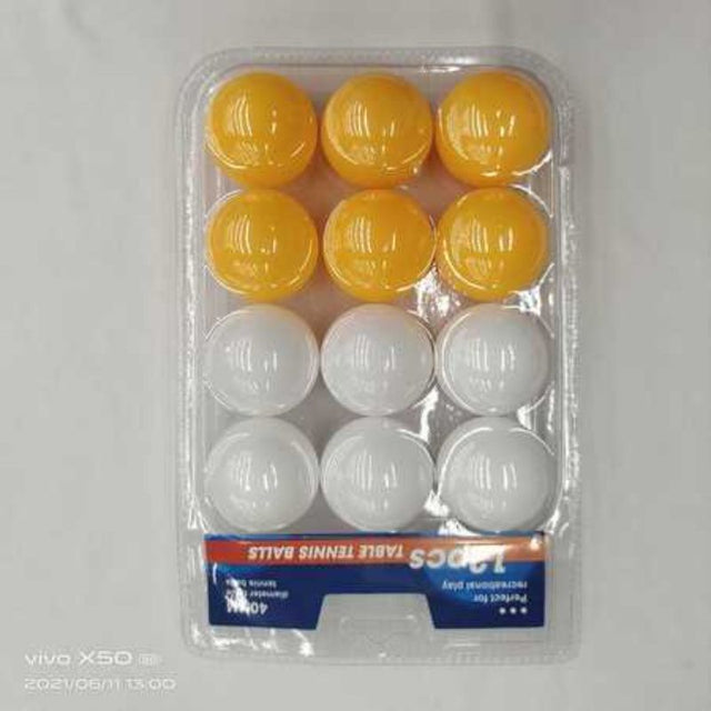 Premium set of 12 packs of table tennis balls, designed for durability and exceptional bounce for serious players.