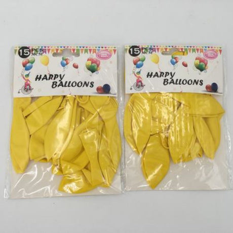 Bright yellow 12" latex balloons, 180 total, perfect for festive decorations at parties and celebrations.