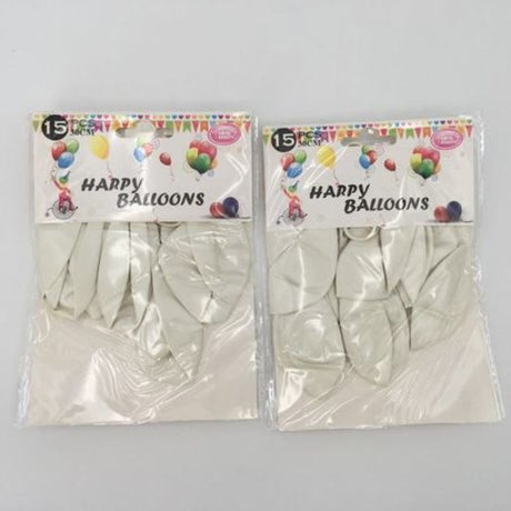 White 12" balloons in bulk pack of 180, perfect for elegant celebrations and eco-friendly decor.