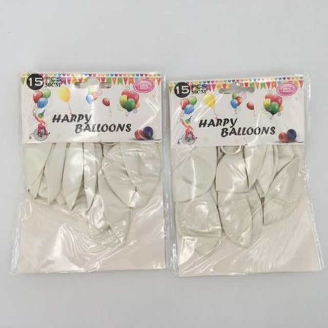 White 12" balloons in bulk pack of 180, perfect for elegant celebrations and eco-friendly decor.