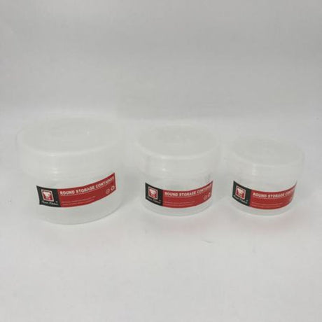 Set of 12 BPA-free plastic storage containers in 400ML, 700ML, and 1000ML, perfect for organizing food and meal prep.