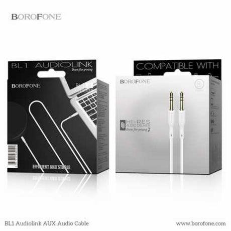 12-pack of 1m white AUX audio cables designed for high-quality sound transmission and durability. Ideal for home or professional use.